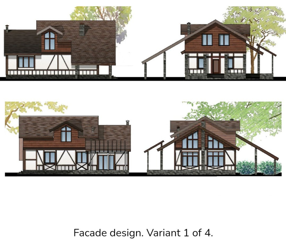 Варианты дизайна фасадов