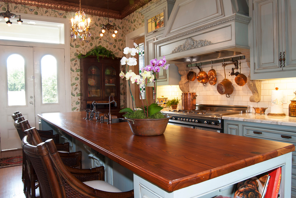 Ornate kitchen photo in Houston