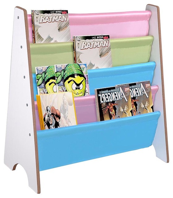Standing Against The Wall with Drawer Dacorda Baby Kids Bookshelf 34 × 32inch Display Storage Shelves Picture Book Shelf Toys in Study Living Room Bedroom Childrens Magazine Rack White