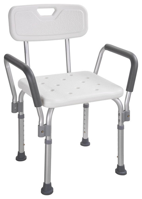 Bath Shower Seat Bath Chair Stool Tub Bench With Armrest Back