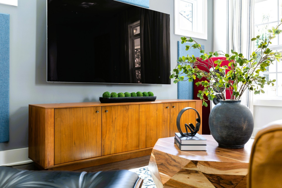 Eclectic Midcentury Living Room & Dining Area – Hillsborough, NC