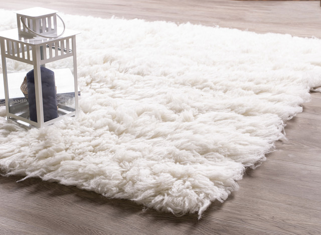 White Flokati Wool Rug Contemporary Area Rugs By Super White Flokati Wool Rug