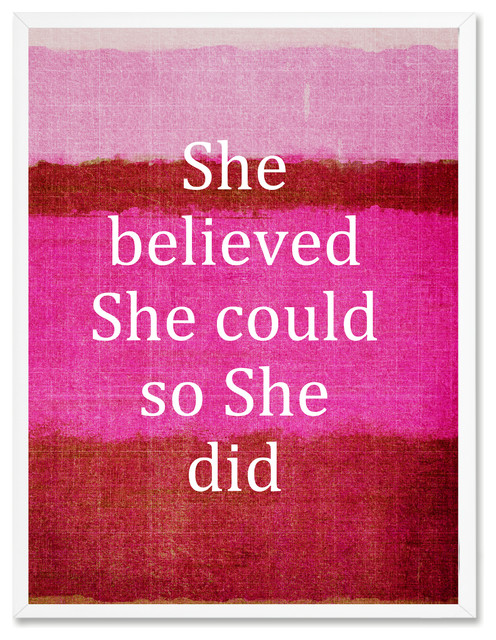 She Believed Could So Did Inspirational Canvas Picture She Believed Could So Did Inspirational Canvas Picture Frame 22