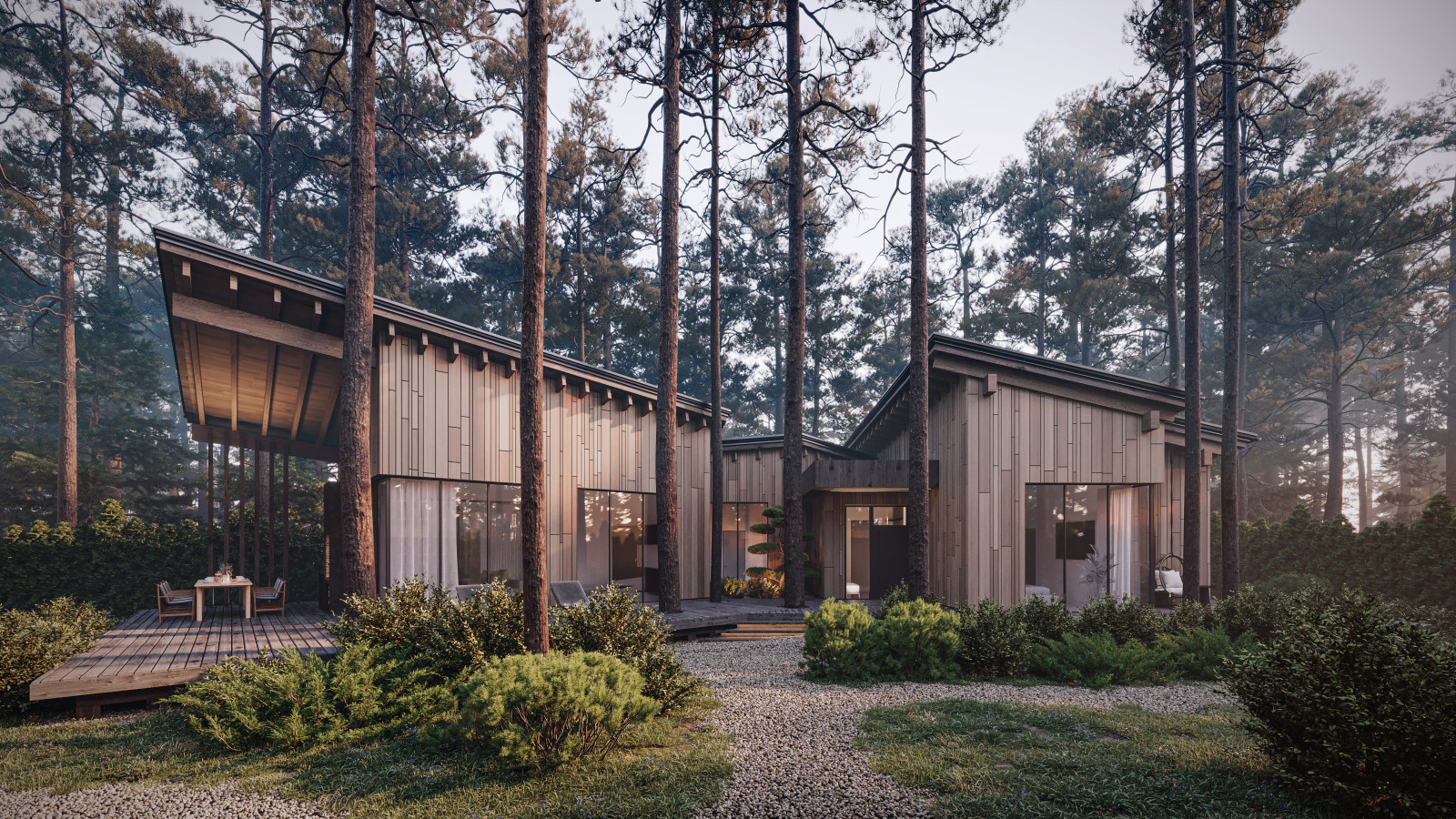 Загородный дом в экостиле