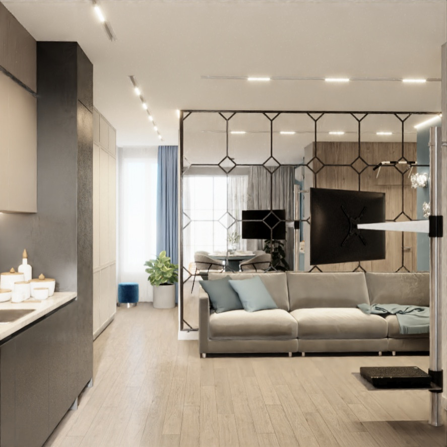 Проект трехкомнатной квартиры г. Ростов-на-Дону