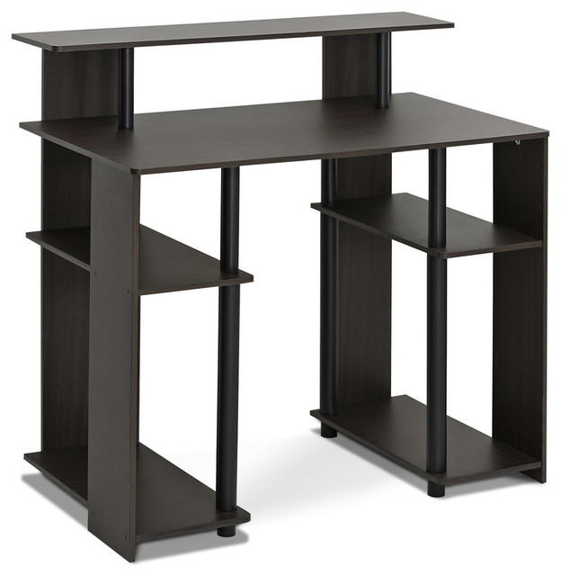 Furinno Jaya Simple Design Computer Writing Desk Walnut 15071wnbk