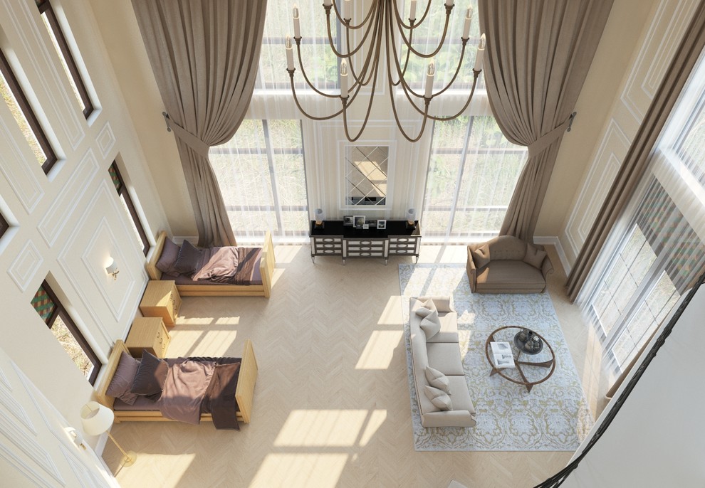 130 кв.м. загородного дома в классике