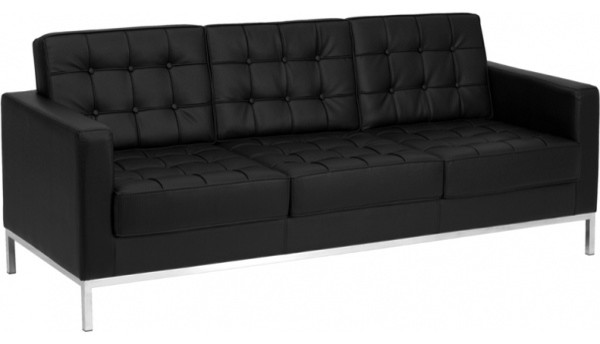Flash Furniture Black Bonded Leather Sofa Contemporary Sofas By Homesquare Houzz Flash Furniture Black Bonded Leather, Flash Furniture Dealers
