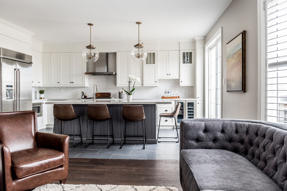 Inspiration for a transitional kitchen remodel in Toronto