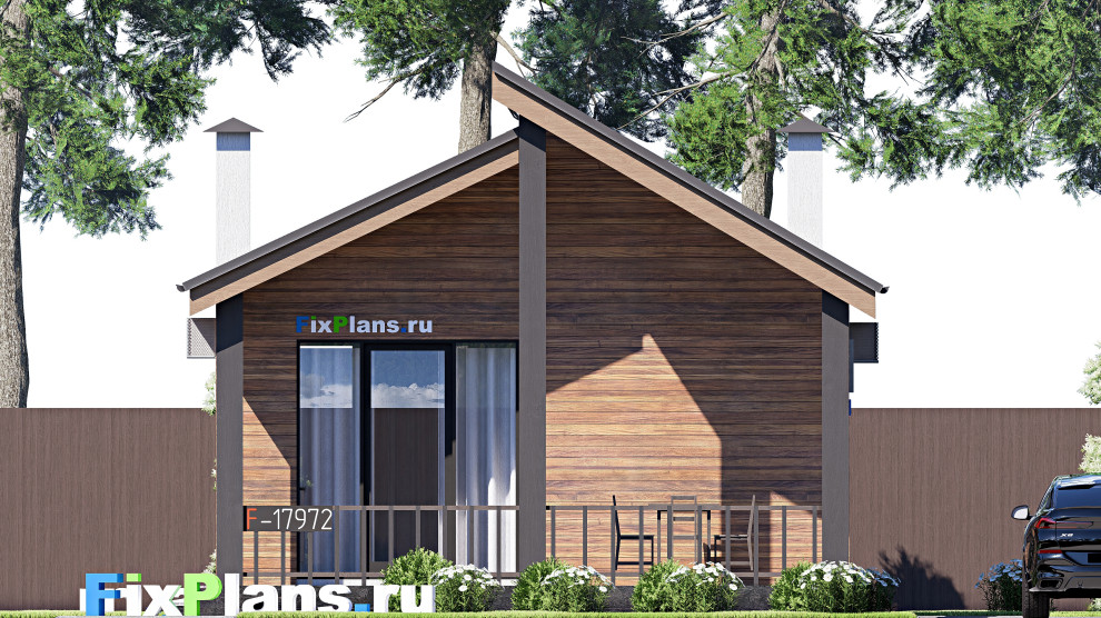 Проект одноэтажного дома 8х7м S42м2 F-17972