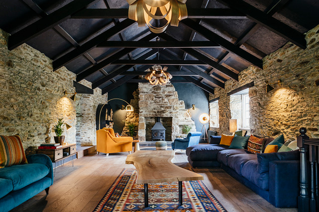 Woodland Barn country-living-room