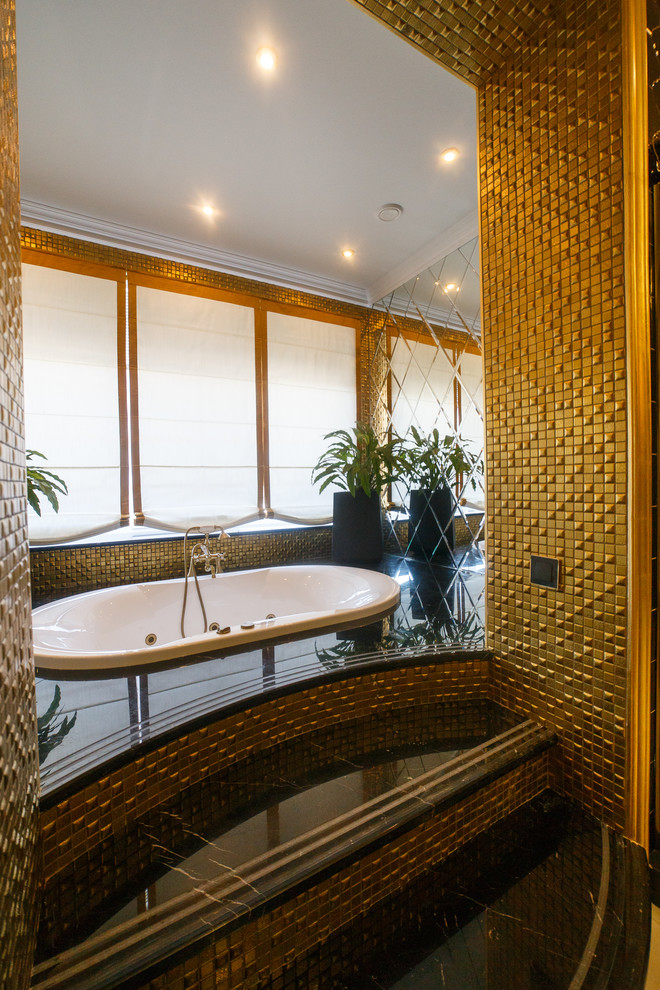 Интерьер загородного дома с двусветным пространством