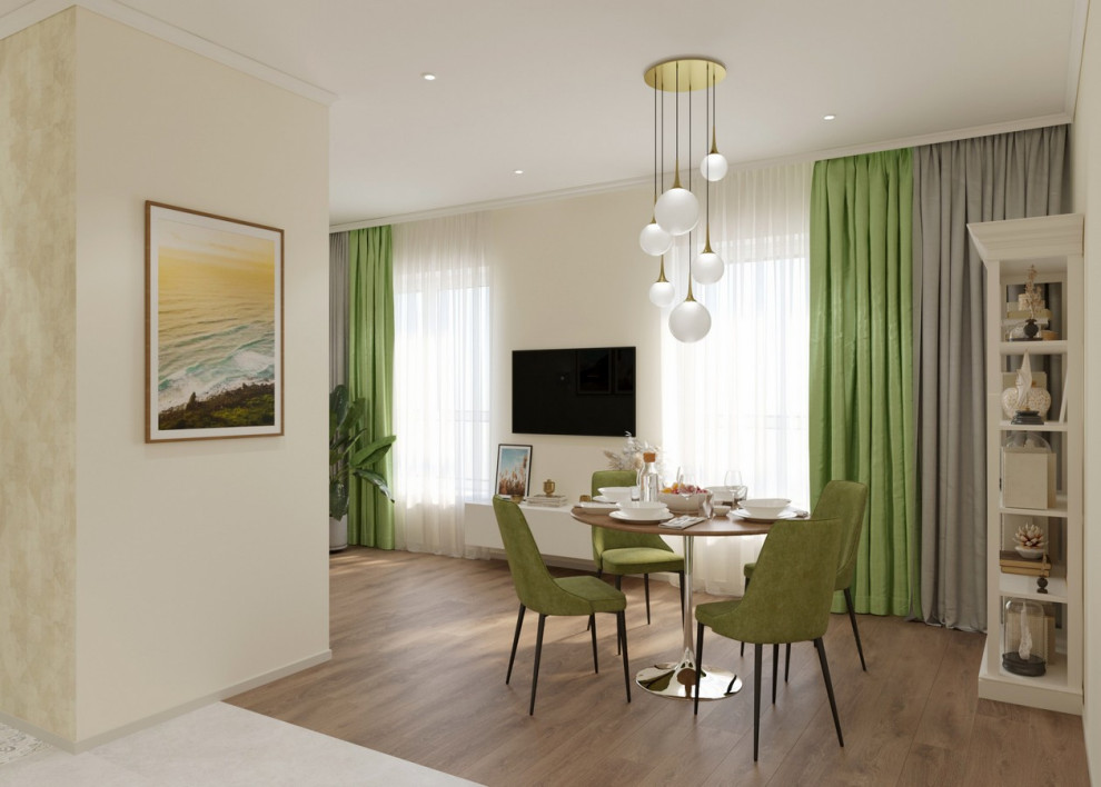 Дизайн двухкомнатной квартиры в светлых тонах