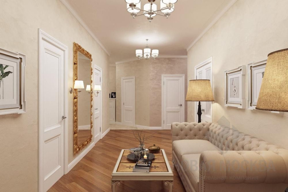 Дизайн-проект трехкомнтатной квартиры 133 кв.м в ЖК «Ломоносовский»