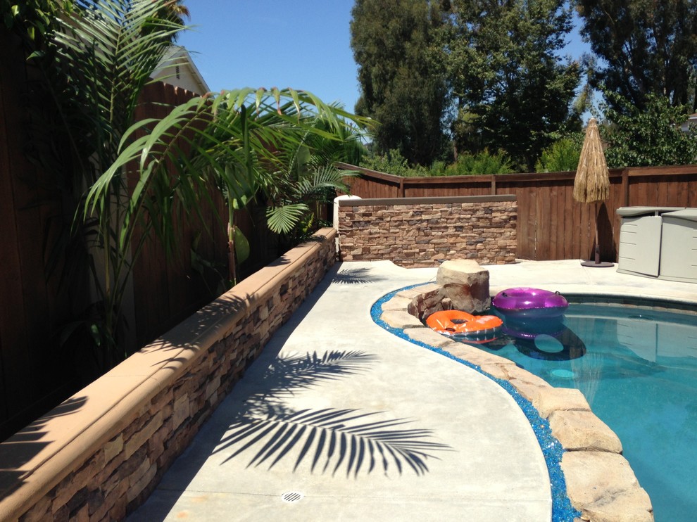 Design ideas for a tropical pool in Orange County.