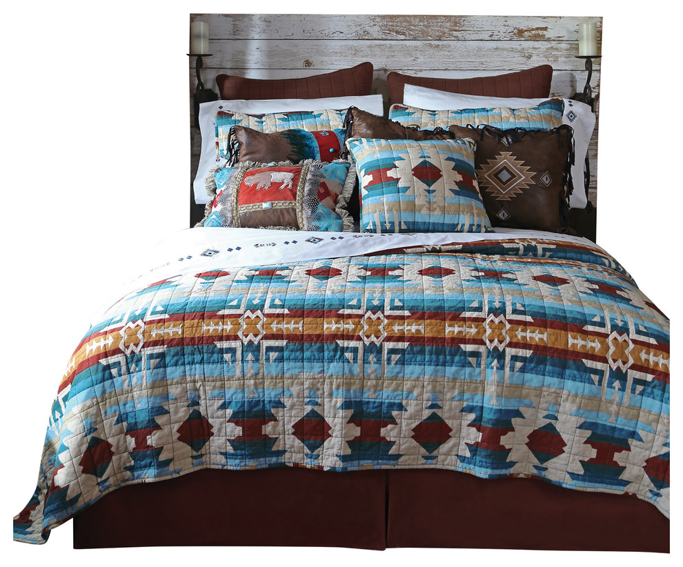Southwest Harvest 5Piece Quilt Bedding Set, Queen Southwestern