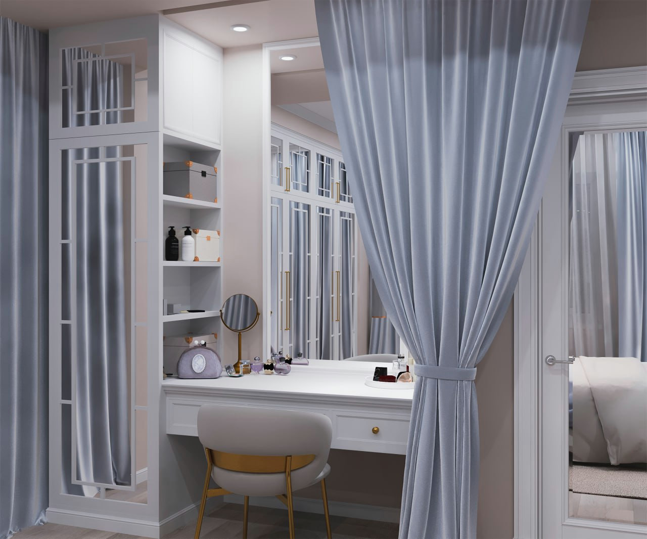 Мягкий интерьер  с деталями.