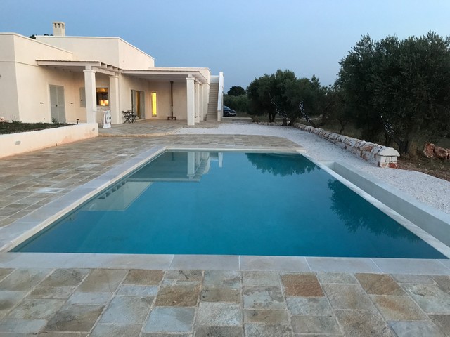 Infinity pool and terrace rustikal-pools