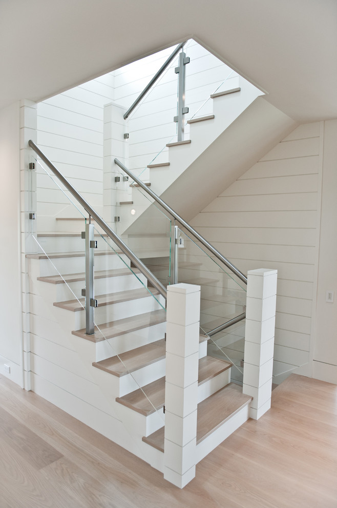 Inspiration for a beach style staircase in Boston.