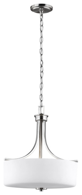 Canfield 3-Light 19 Pendant Light in Brushed Nickel