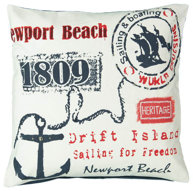 Newport Beach Pillow - Beach Style - Decorative Pillows - by Mod Lifestyles