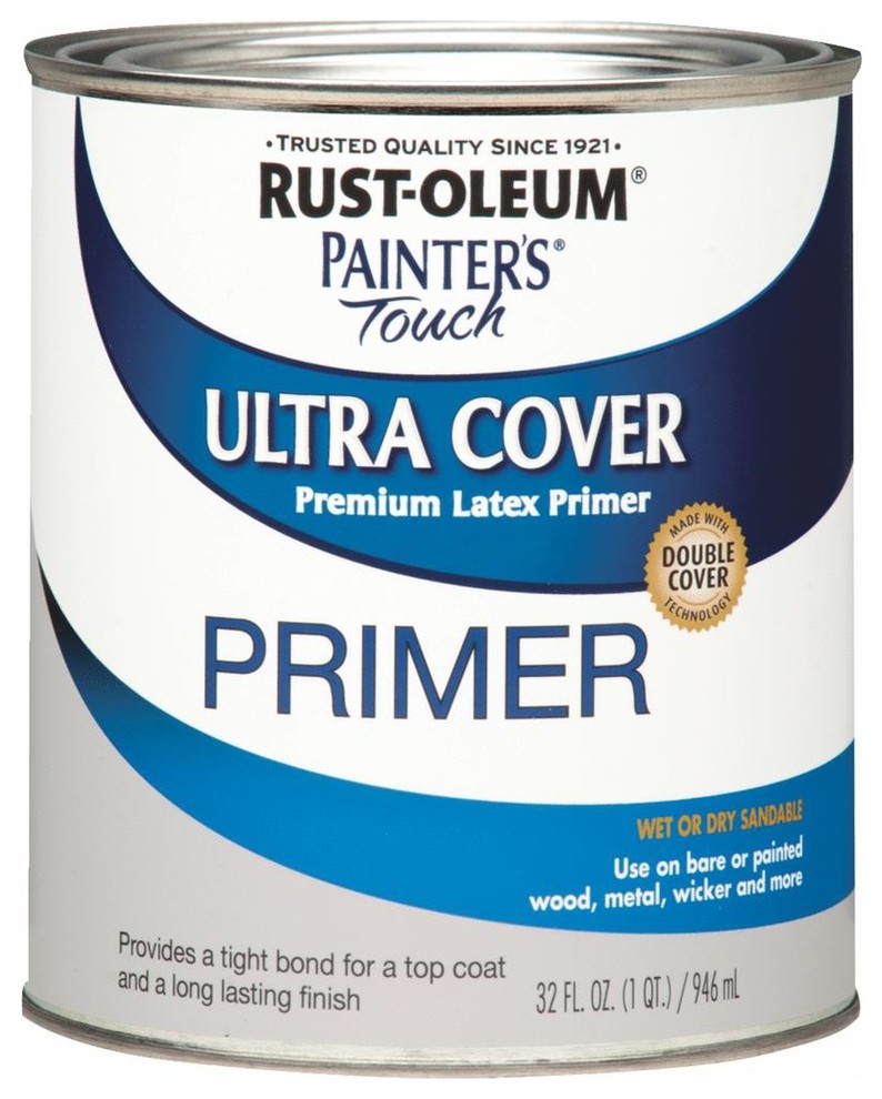 Rust-Oleum® Painter's® Touch Ultra Cover Latex Paint, 1 Qt, Flat Gray Primer