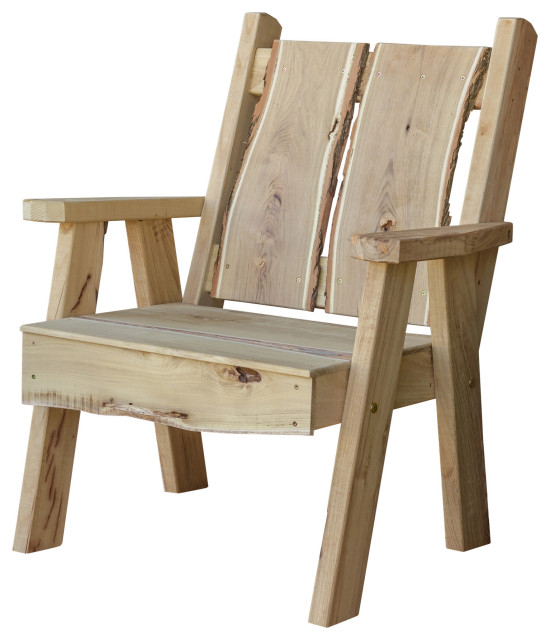 Live Edge Locust Timberland Chair Rustic Outdoor Lounge Chairs by