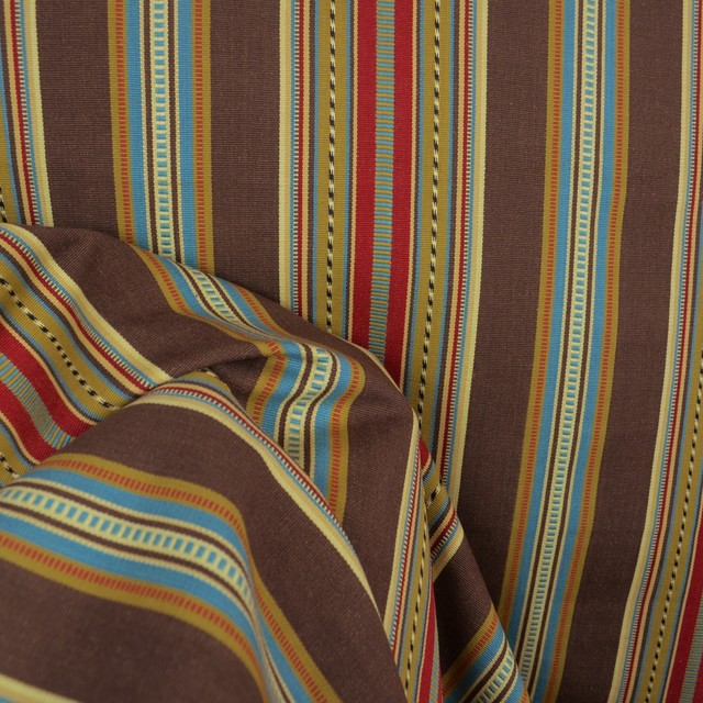 D2487 Navajo 9 Chocolate Stripe Fabric