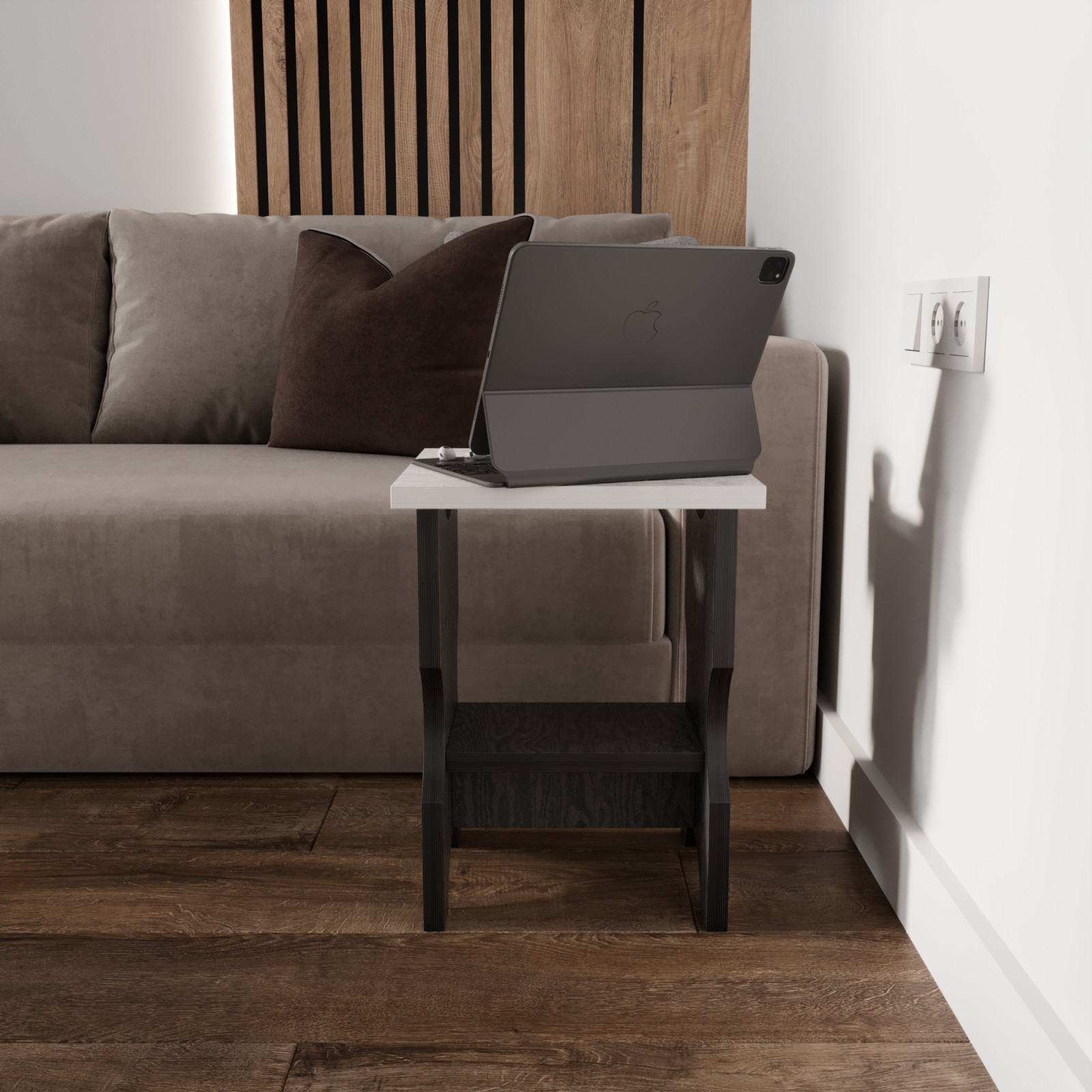 Табурет-столик 2 в 1 ЧАЙНЫЙ в гостинной