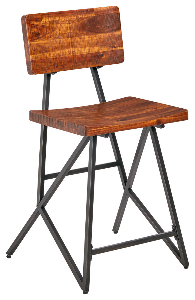 INK+IVY Trestle Modern Industrial Kitchen Counter Stool Industrial