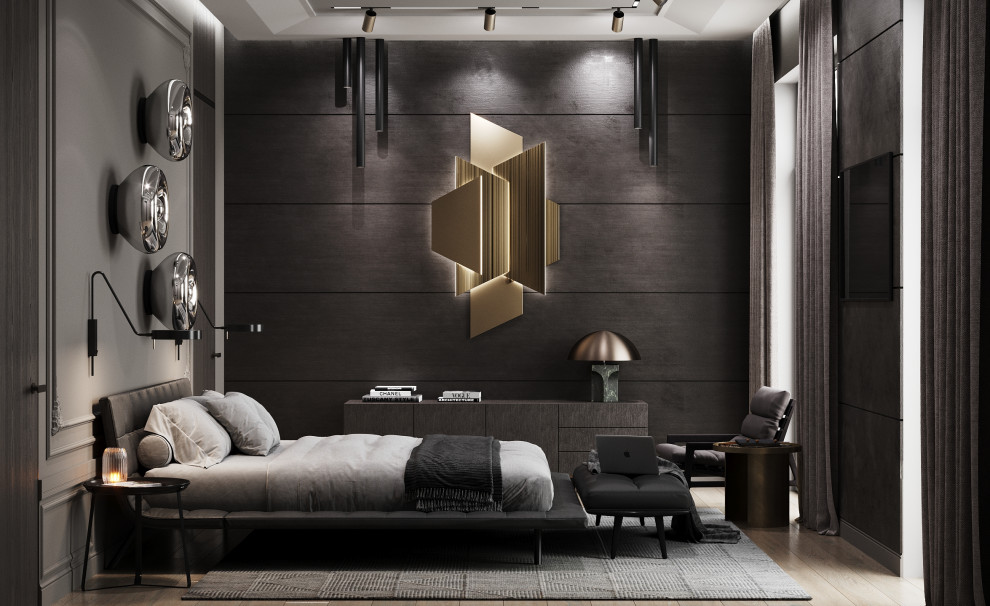 Интерьер спальни в загородном доме