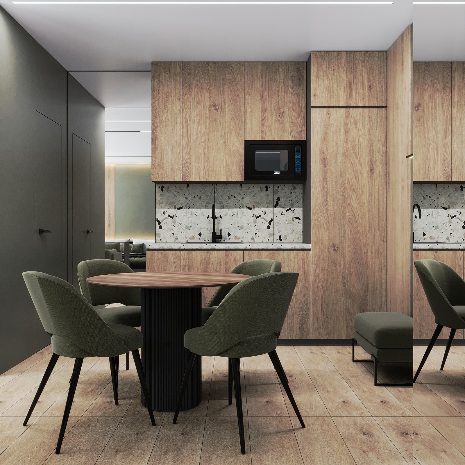 Дизайн проект студии в современном стиле