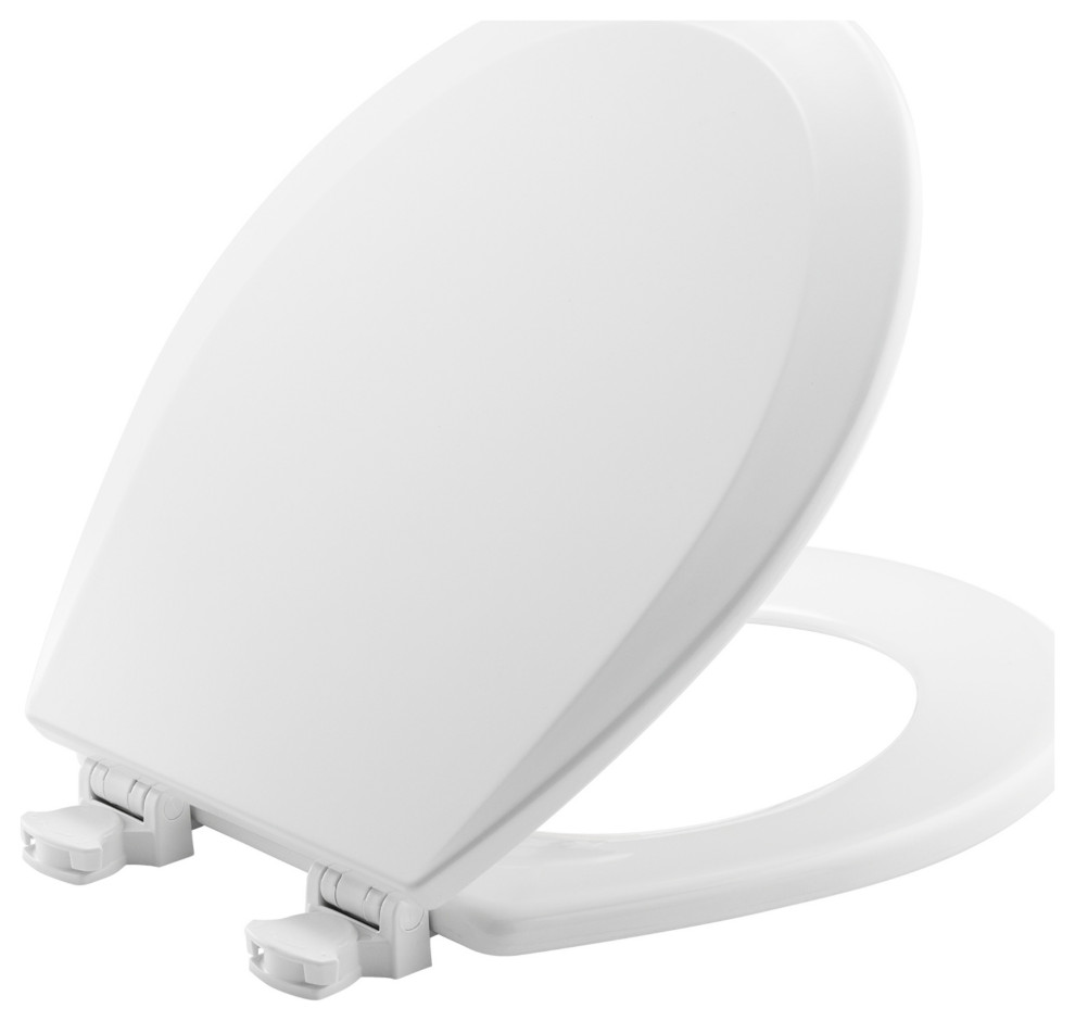 Bemis Round Enameled Wood Toilet Seat, White Toilet Seats by