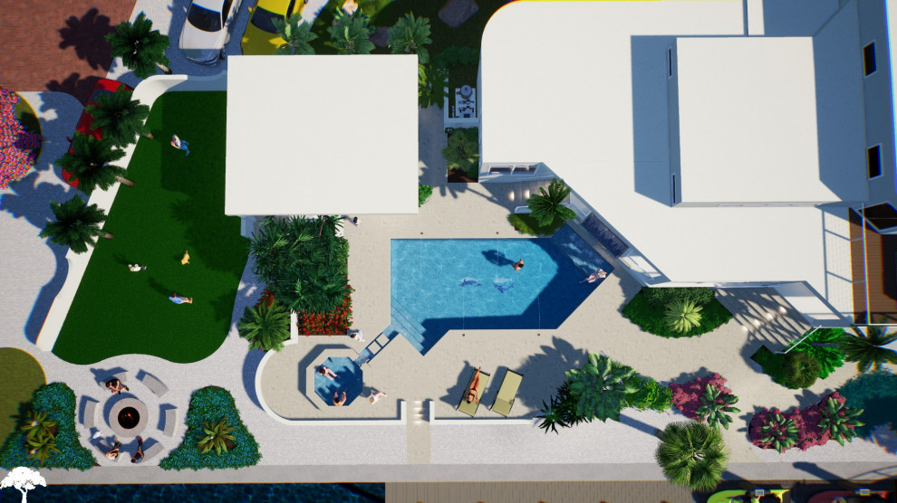 Waterfront Home with Pool Renovation and New Pavilion