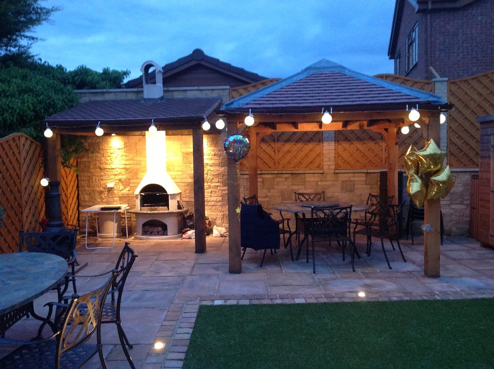 This is an example of a mediterranean patio in Cheshire.
