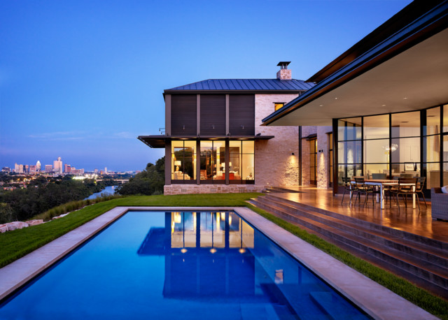River View transitional-house-exterior