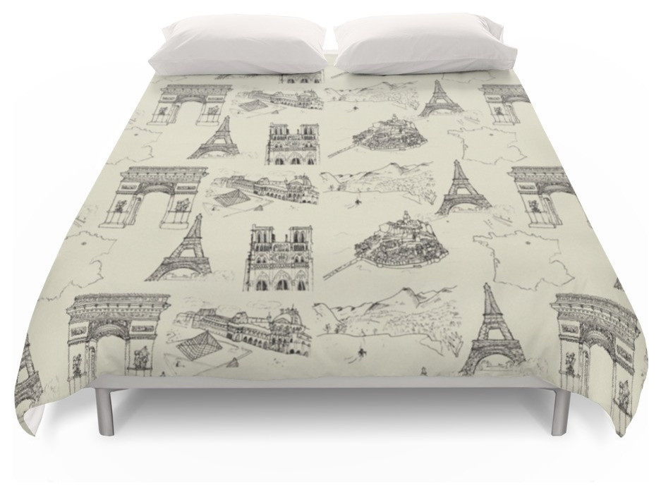 France Vintage Duvet Cover Contemporary Duvet Covers And Duvet