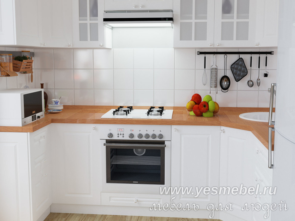 П-образная кухня в скандинавском стиле