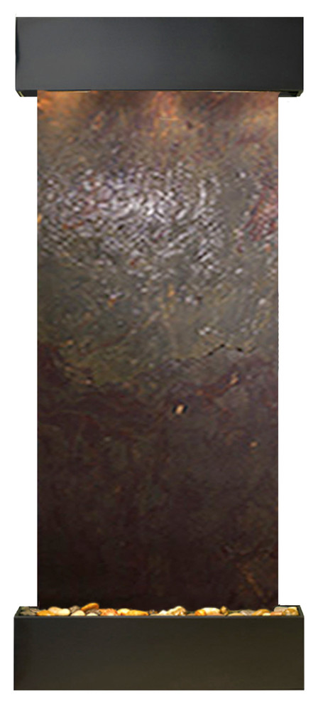 Inspiration Falls Water Fountain, Multi-Color, Blackened Copper, Square