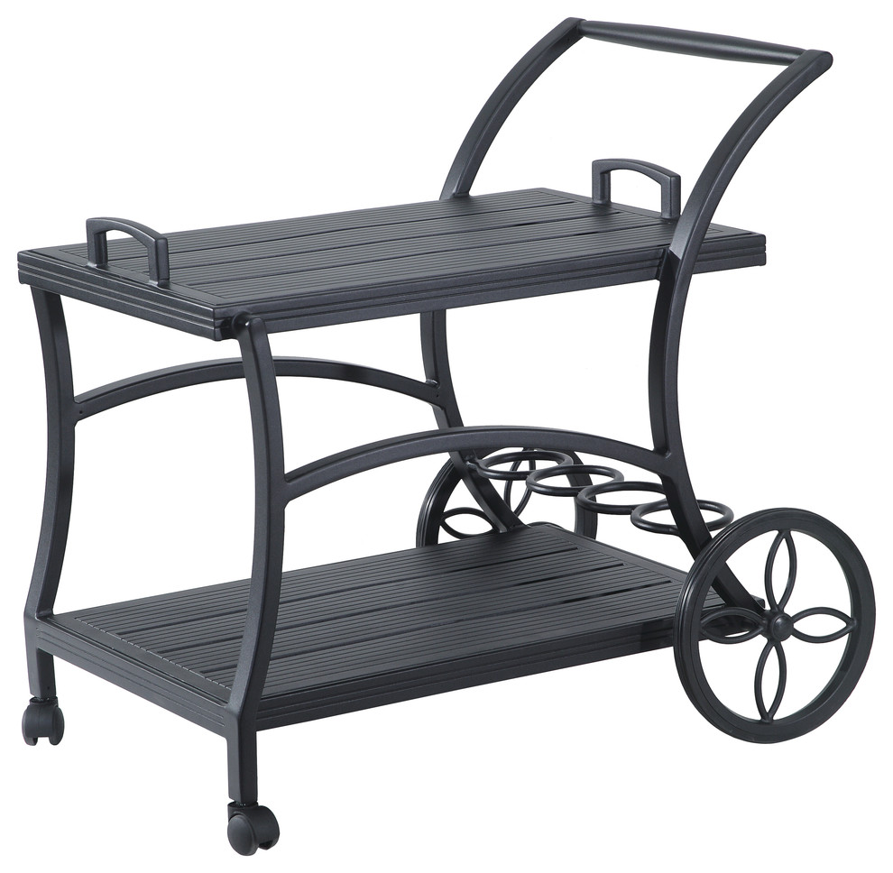 Channel Serving Cart, Welded Transitional Outdoor Serving Carts