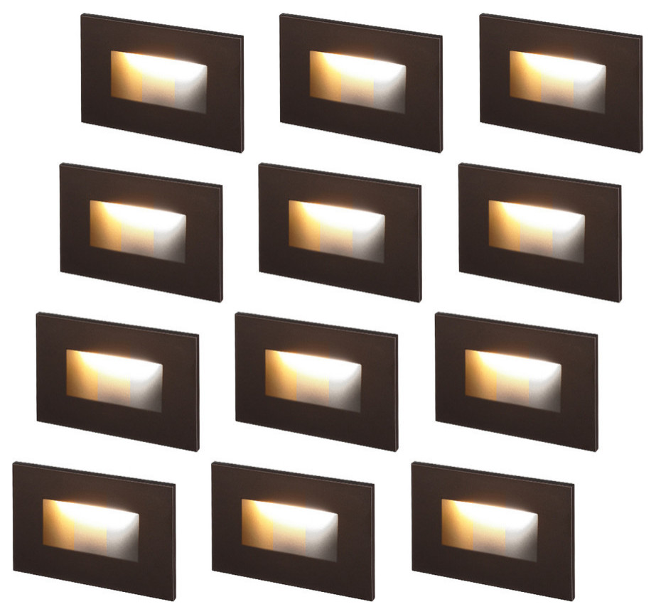 12Pack Dimmable 120V LED Step Lights, 150LM 3.5W Stair Lights