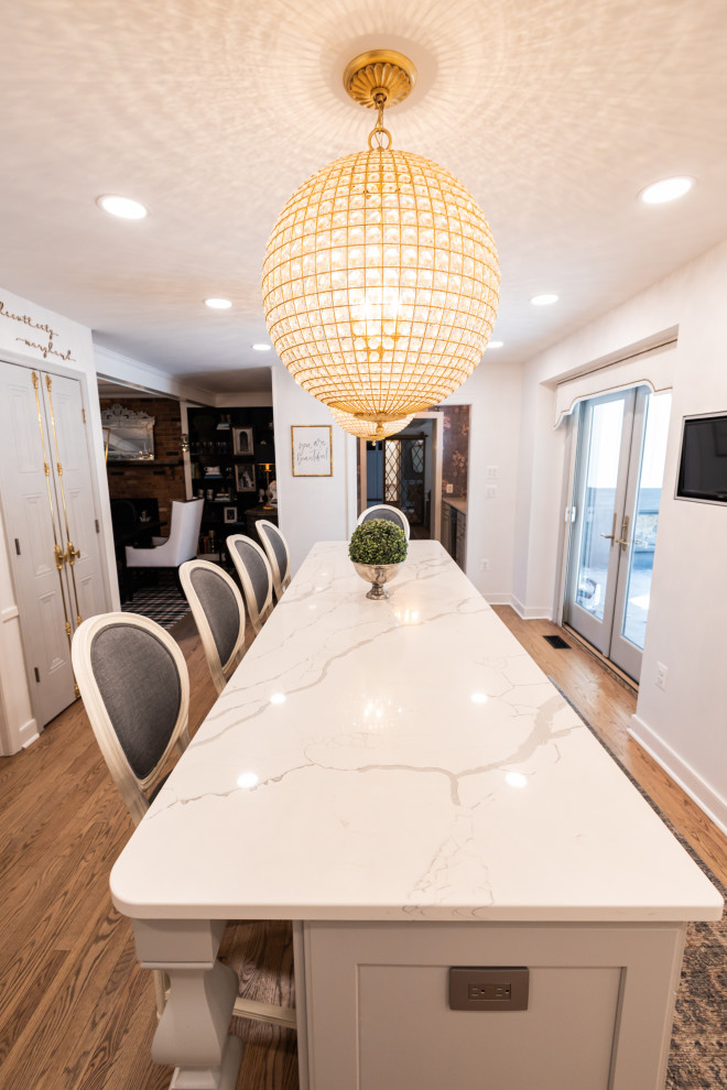 Home design - huge transitional home design idea in Baltimore