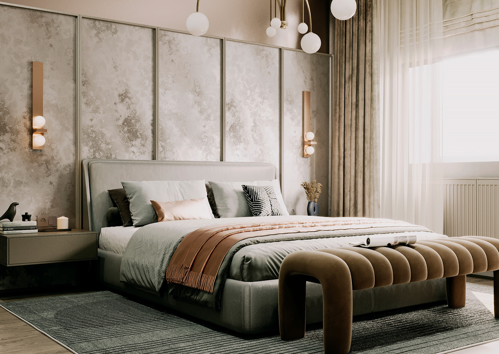 Спальня в квартире в ЖК "Discovery Residence" Екатеринбург