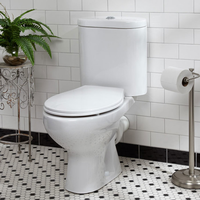 Burdett Dual Flush European Rear Outlet Toilet Two Piece White Burdett Dual Flush European Rear Outlet Toilet Two Piece White