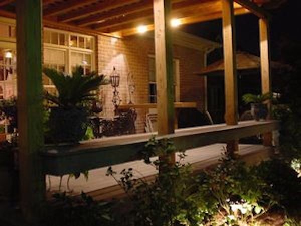 This is an example of a mid-sized front yard stone landscaping.