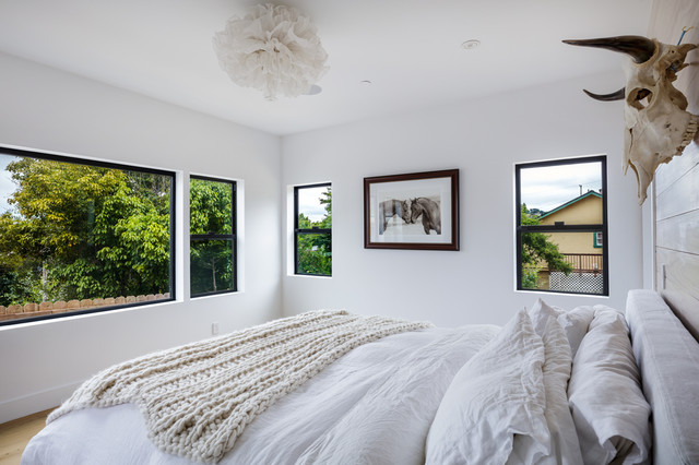 Sausalito Bungalow Remodel scandinavian-bedroom