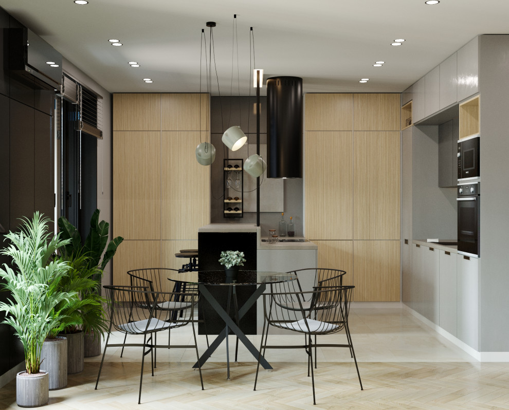 Проект двухкомнатной квартиры в современном стиле