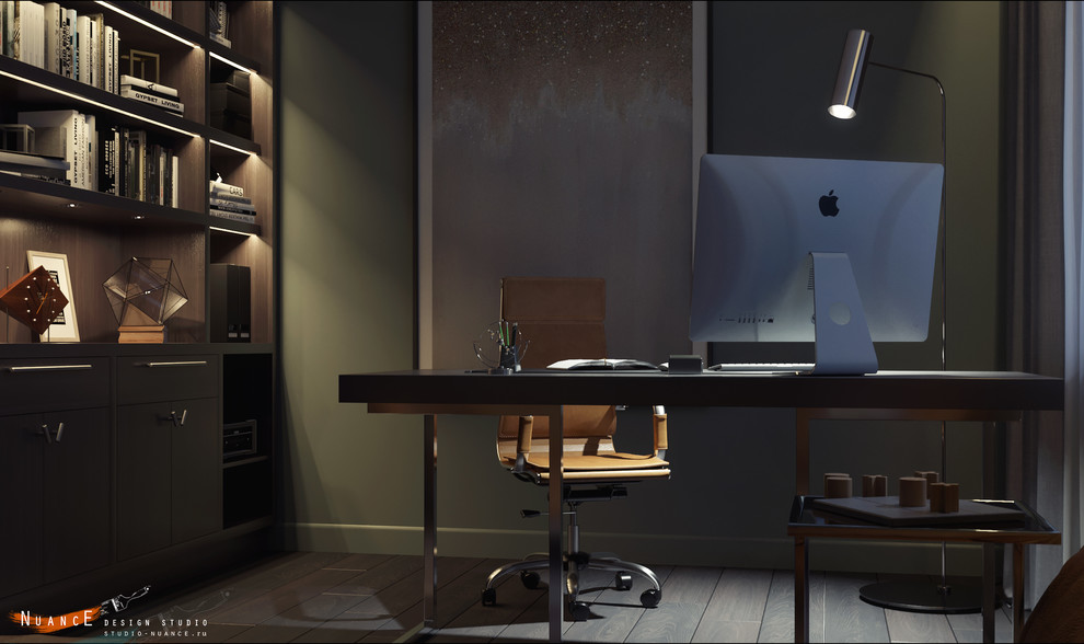 Строгий кабинет в загородном доме