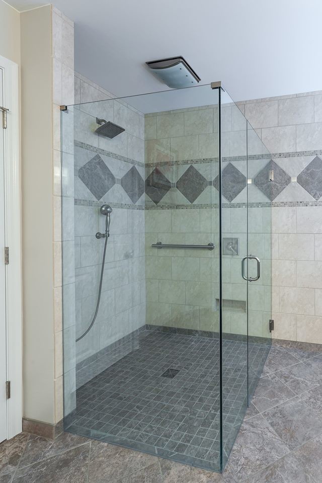 Curbless Accessible Shower Design Transitional Bathroom Cincinnati by Lou Vaughn Remodeling