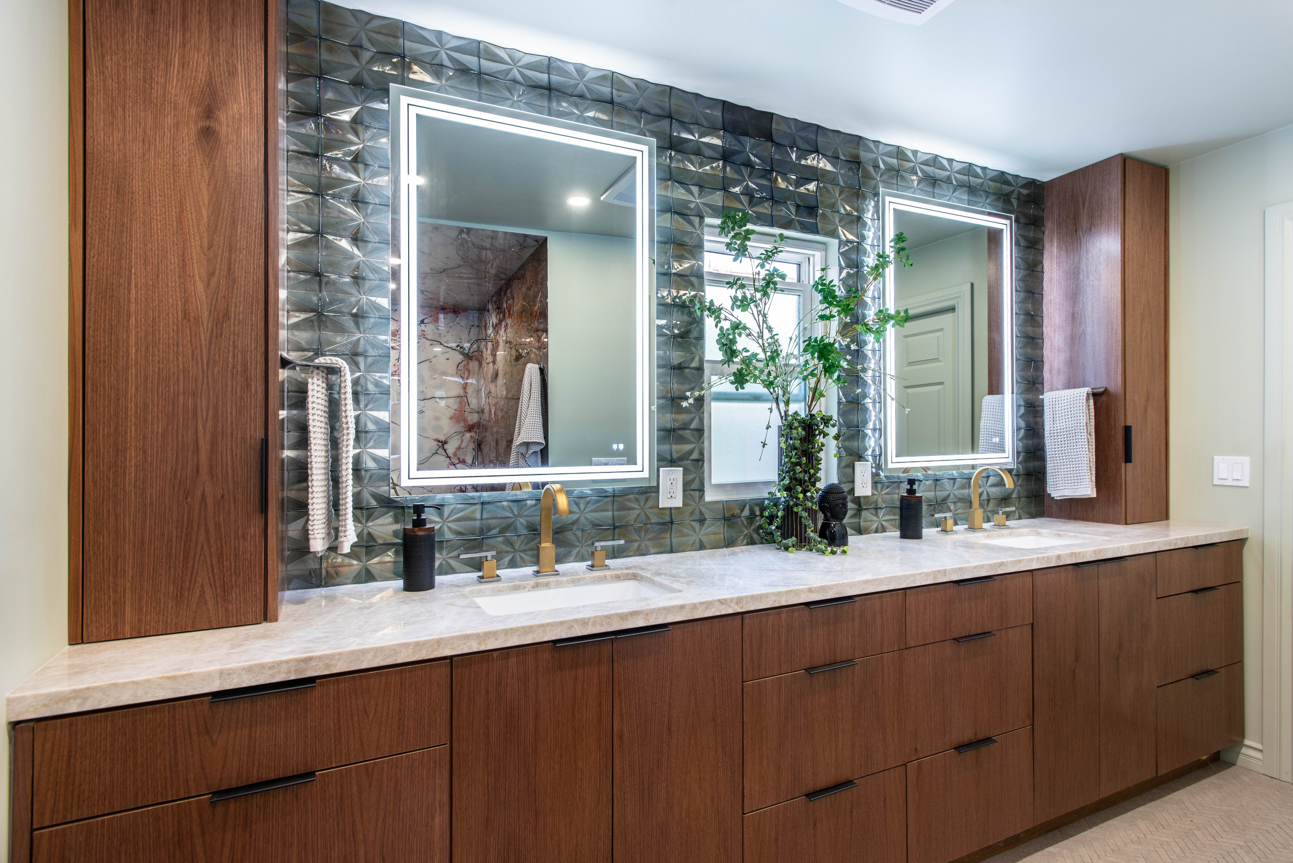 Modern Asian Inspired Primary Bathroom